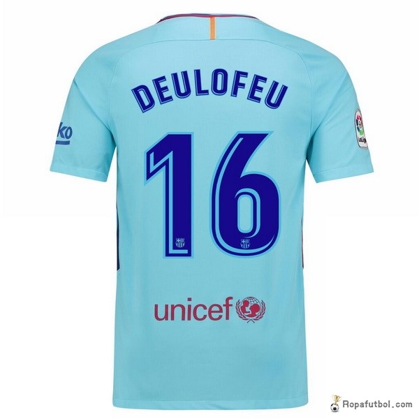 Camiseta Barcelona Replica Segunda Ropa Deulofeu 2017/18